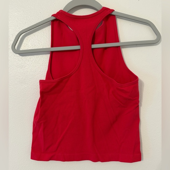 Free People Intimately Hayley High Neck Red Ribbed Racerback size M/L - Picture 8 of 8